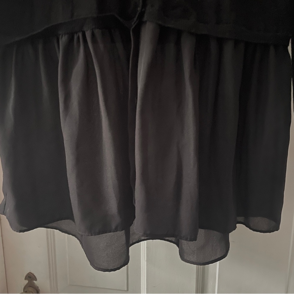 Zara Knit Black Cardigan Peplum Sweater Size S - Picture 3 of 14